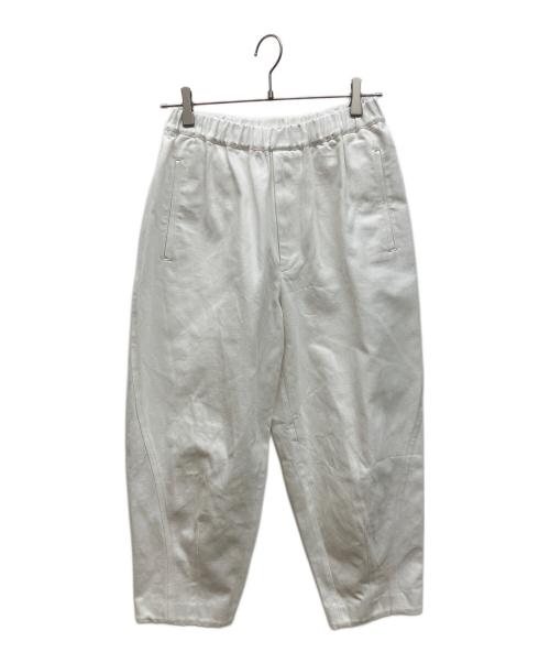 BLACK COMME des GARCONS（ブラックコムデギャルソン）BLACK COMME des GARCONS (ブラックコムデギャルソン) テーパードパンツ　ストレートパンツ ホワイト サイズ:XSの古着・服飾アイテム