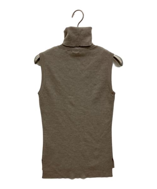 FOXEY（フォクシー）FOXEY (フォクシー) タートルネックノースリーブニット ベージュ サイズ:38の古着・服飾アイテム