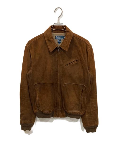 POLO RALPH LAUREN（ポロ・ラルフローレン）POLO RALPH LAUREN (ポロ・ラルフローレン) スウェードジャケット ブラウン サイズ:Mの古着・服飾アイテム