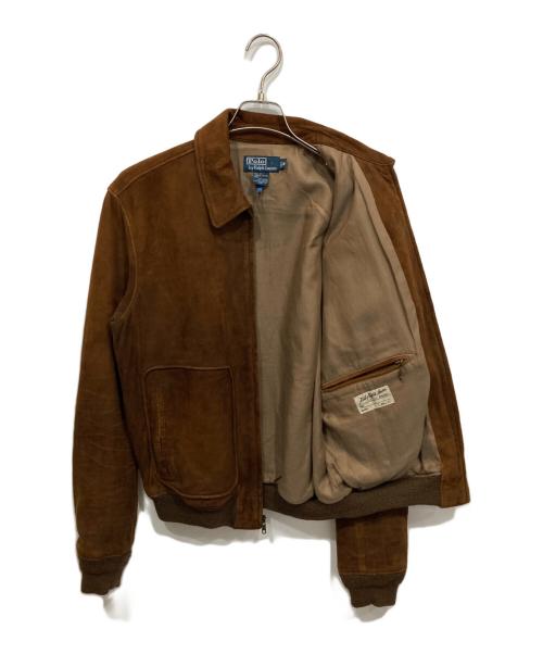 POLO RALPH LAUREN（ポロ・ラルフローレン）POLO RALPH LAUREN (ポロ・ラルフローレン) スウェードジャケット ブラウン サイズ:Mの古着・服飾アイテム