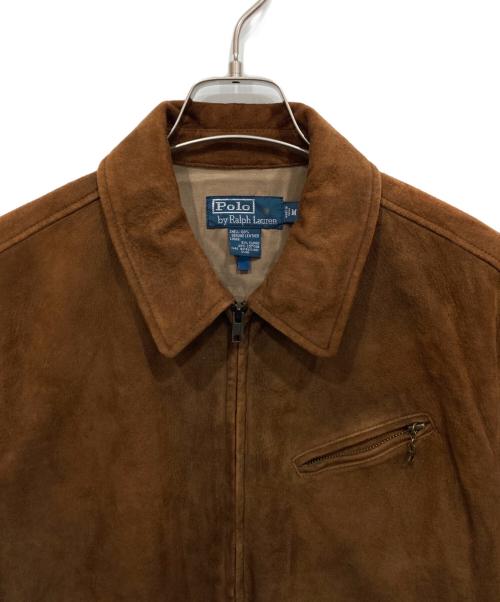 POLO RALPH LAUREN（ポロ・ラルフローレン）POLO RALPH LAUREN (ポロ・ラルフローレン) スウェードジャケット ブラウン サイズ:Mの古着・服飾アイテム