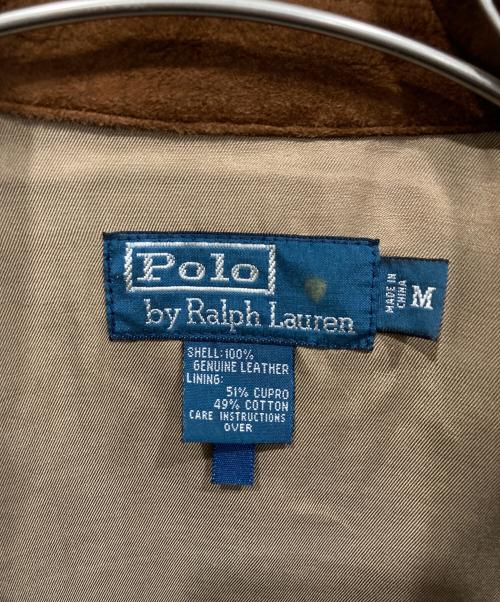 POLO RALPH LAUREN（ポロ・ラルフローレン）POLO RALPH LAUREN (ポロ・ラルフローレン) スウェードジャケット ブラウン サイズ:Mの古着・服飾アイテム