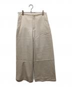 MUSEミューズ）の古着「フラノワイドパンツ」｜ベージュ