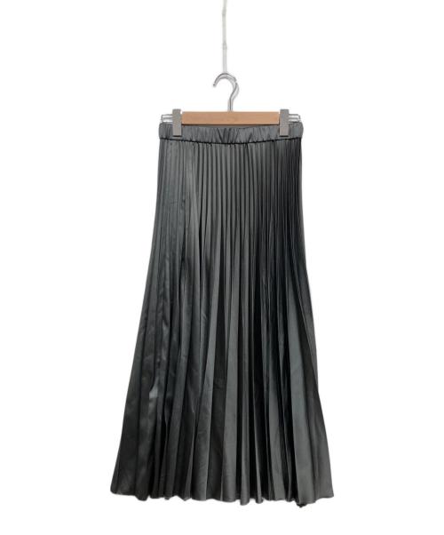 MOGA（モガ）MOGA (モガ) シャイニーサテン プリーツスカート グレー サイズ:2の古着・服飾アイテム