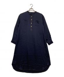 PINORE（ピノーレ）の古着「ロングシャツワンピース」｜ネイビー