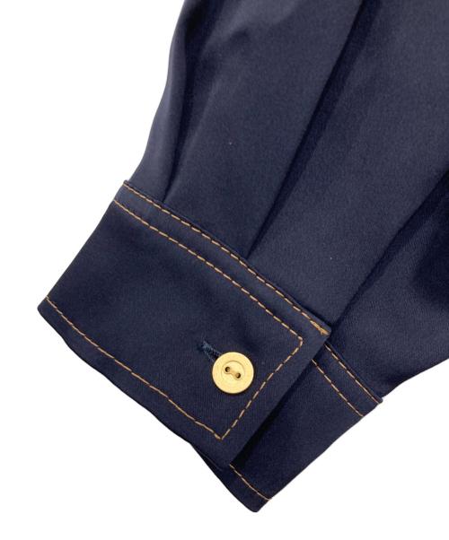 PINORE（ピノーレ）PINORE (ピノーレ) ロングシャツワンピース ネイビー サイズ:38の古着・服飾アイテム