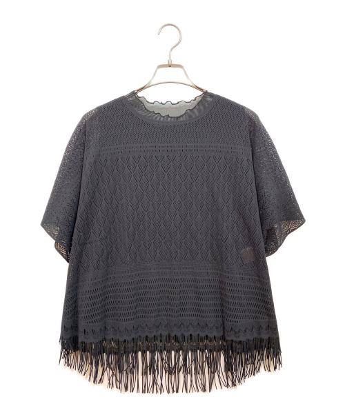 Leilian（レリアン）Leilian (レリアン) 切替レースブラウス ブラック サイズ:9の古着・服飾アイテム