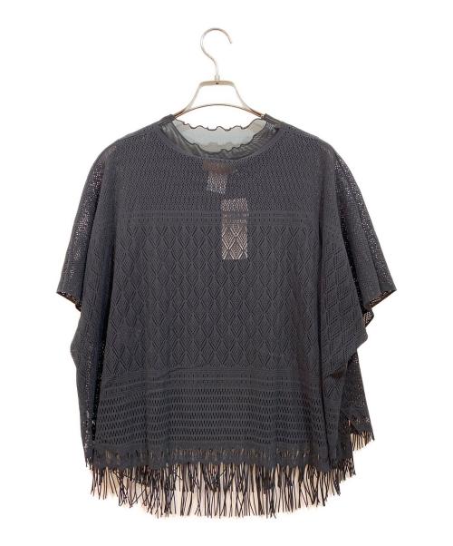 Leilian（レリアン）Leilian (レリアン) 切替レースブラウス ブラック サイズ:9の古着・服飾アイテム