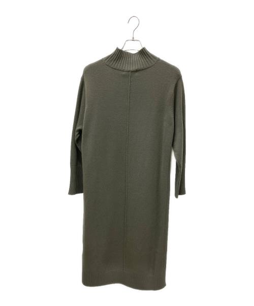 icB（アイシービー）icB (アイシービー) ソフトカシミヤミックス ハイネックワンピース カーキ サイズ:Sの古着・服飾アイテム