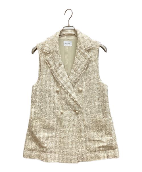 Of STYLE（オブスタイル）Of STYLE (オブスタイル) ツイードジレ ホワイト サイズ:Fの古着・服飾アイテム
