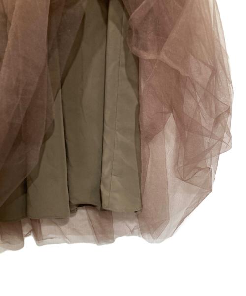 eclat（エクラ）eclat (エクラ) チュールスカート ブラウン サイズ:36 未使用品の古着・服飾アイテム