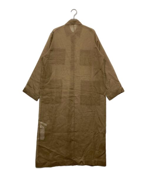 Noble（ノーブル）Noble (ノーブル) シアーオーガンジーシャツワンピース ブラウン サイズ:F 未使用品の古着・服飾アイテム