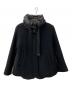 ANAYI（アナイ）の古着「ウール切り替えダウンショートコート」｜ブラック