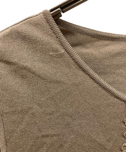 EPOCA（エポカ）EPOCA (エポカ) ジオメトリックケミカルレースコンビ ニット　ノースリーブニット ブラウン サイズ:40の古着・服飾アイテム