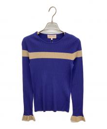 EPOCA STORIA（エポカ ストリア）の古着「レーヨンストレッチバイカラープルオーバー」｜ブルー