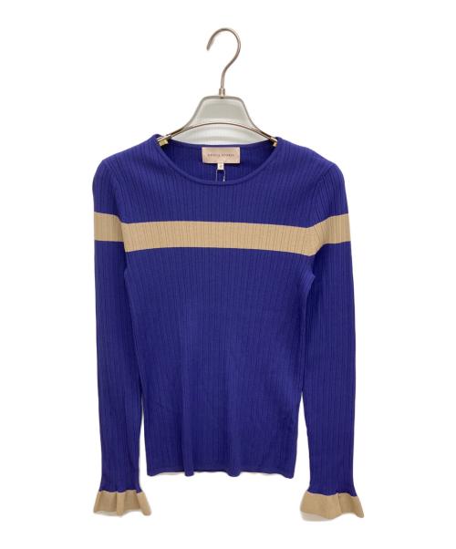 EPOCA STORIA（エポカ ストリア）EPOCA STORIA (エポカ ストリア) レーヨンストレッチバイカラープルオーバー ブルー サイズ:40 未使用品の古着・服飾アイテム