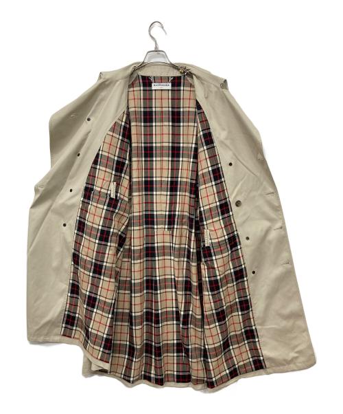 BALENCIAGA（バレンシアガ）BALENCIAGA (バレンシアガ) 裏地チェック トレンチコート ベージュ サイズ:40の古着・服飾アイテム
