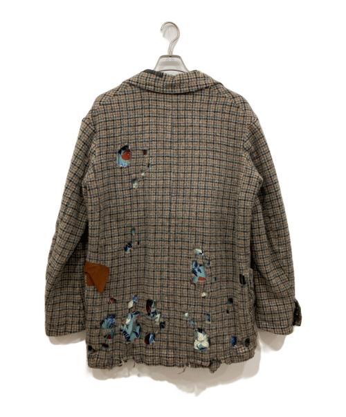 KOLOR（カラー）KOLOR (カラー) WOOL BLANKET CRASH JACKET ブラウン サイズ:1の古着・服飾アイテム