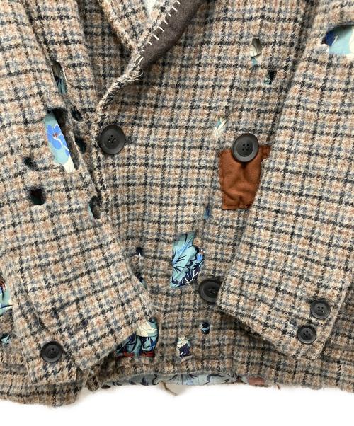 KOLOR（カラー）KOLOR (カラー) WOOL BLANKET CRASH JACKET ブラウン サイズ:1の古着・服飾アイテム
