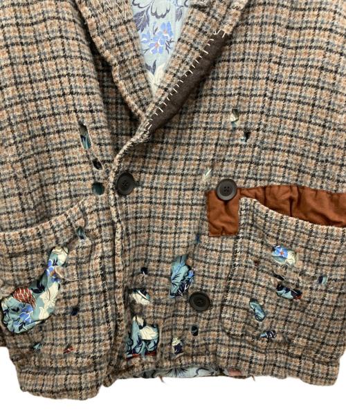 KOLOR（カラー）KOLOR (カラー) WOOL BLANKET CRASH JACKET ブラウン サイズ:1の古着・服飾アイテム