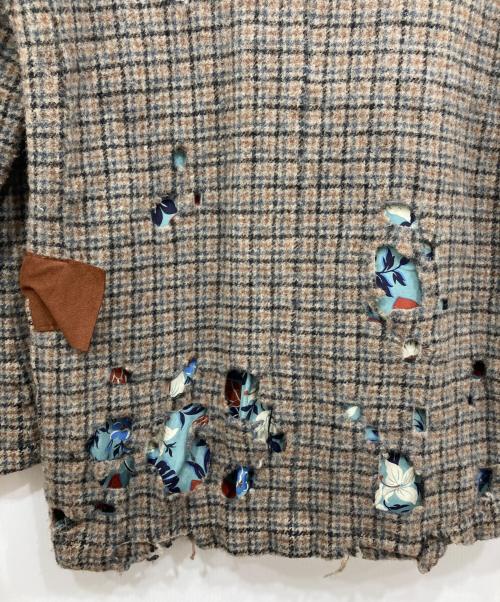 KOLOR（カラー）KOLOR (カラー) WOOL BLANKET CRASH JACKET ブラウン サイズ:1の古着・服飾アイテム