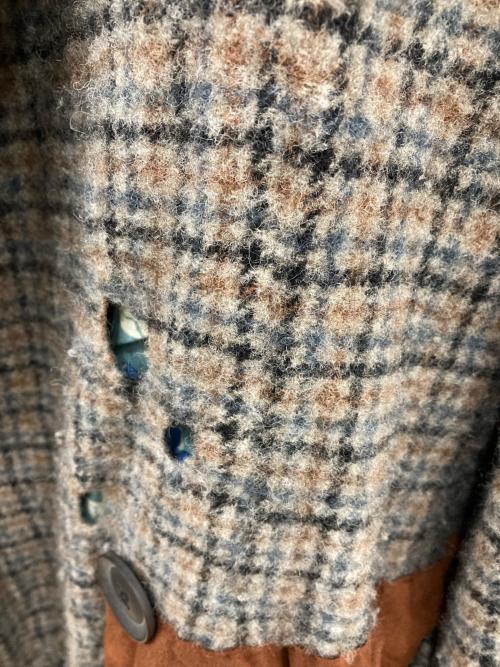 KOLOR（カラー）KOLOR (カラー) WOOL BLANKET CRASH JACKET ブラウン サイズ:1の古着・服飾アイテム