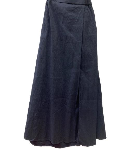 ESTNATION（エストネーション）ESTNATION (エストネーション) バックリボンリネンワンピース ネイビー サイズ:36の古着・服飾アイテム