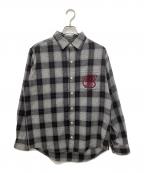 THE BLACK EYE PATCHブラックアイパッチ）の古着「チェックシャツ」｜グレー