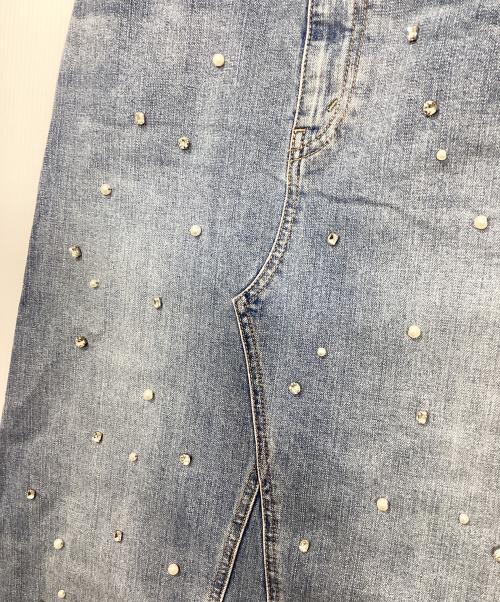 LOUNIE（ルーニー）LOUNIE (ルーニー) ビジュー付きデニムスカート インディゴ サイズ:36の古着・服飾アイテム