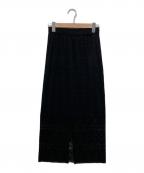 BEAUTY&YOUTHビューティーアンドユース）の古着「レース プリーツスカート」｜ブラック