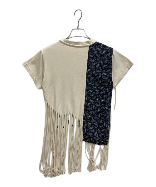 LOEWE（ロエベ）LOEWE (ロエベ) ロゴフリンジカットソー アイボリー サイズ:XSの古着・服飾アイテム