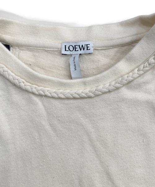 LOEWE（ロエベ）LOEWE (ロエベ) ロゴフリンジカットソー アイボリー サイズ:XSの古着・服飾アイテム