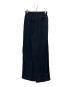 AMOMENTO（アモーメント）の古着「STRAIGHT TUCK BANDING PANTS」｜ダークネイビー