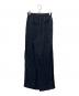 AMOMENTO (アモーメント) STRAIGHT TUCK BANDING PANTS ダークネイビー サイズ:M：6000円