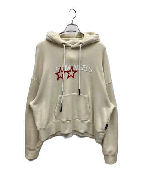 Palm Angels（パーム エンジェルス）Palm Angels (パーム エンジェルス) Racing Star Logo Printed Hoodie ベージュ サイズ:XSの古着・服飾アイテム