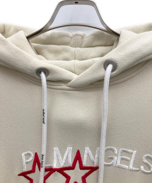 Palm Angels（パーム エンジェルス）Palm Angels (パーム エンジェルス) Racing Star Logo Printed Hoodie ベージュ サイズ:XSの古着・服飾アイテム
