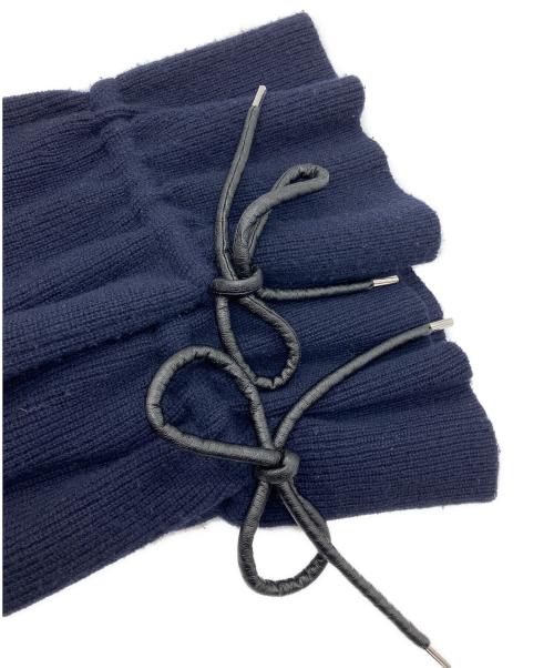 sacai（サカイ）sacai (サカイ) ニットドッキングプリーツワンピース ネイビー サイズ:2の古着・服飾アイテム