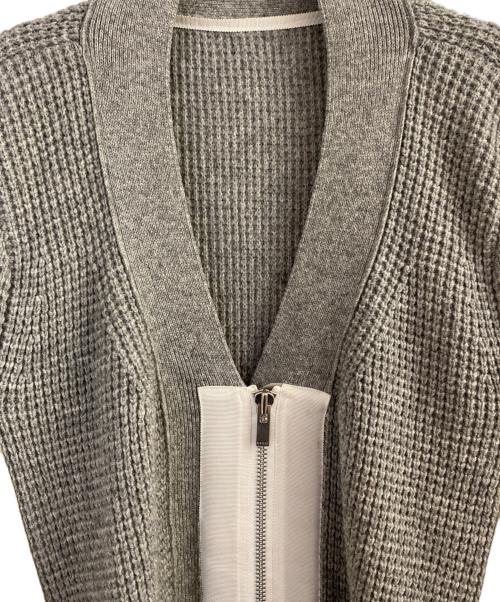 sacai（サカイ）sacai (サカイ) ドッキングニットコート グレー×オリーブ サイズ:1の古着・服飾アイテム