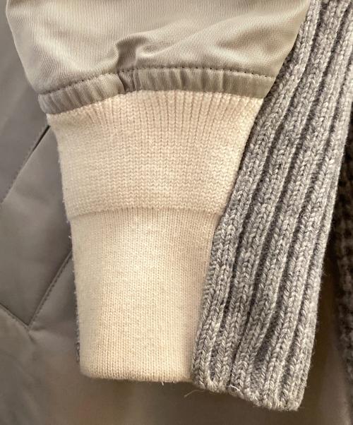 sacai（サカイ）sacai (サカイ) ドッキングニットコート グレー×オリーブ サイズ:1の古着・服飾アイテム