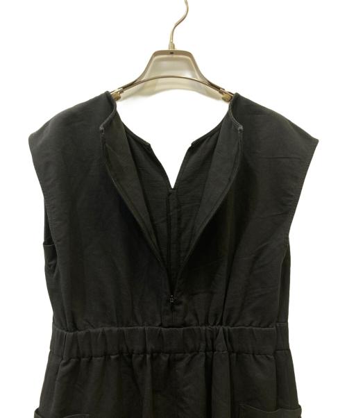Spick and Span（スピック＆スパン）Spick and Span (スピックアンドスパン) コットンリネンサイドポケットワンピース ブラック サイズ:36の古着・服飾アイテム