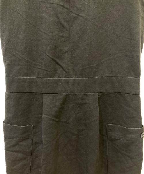 Spick and Span（スピック＆スパン）Spick and Span (スピックアンドスパン) コットンリネンサイドポケットワンピース ブラック サイズ:36の古着・服飾アイテム