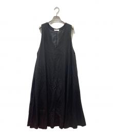 KAGURE（カグレ）の古着「Aラインジャンパースカート」｜ブラック