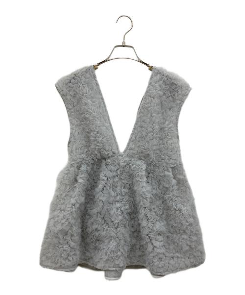 Mystrada（マイストラーダ）Mystrada (マイストラーダ) デコラチュールブラウス グレー サイズ:38の古着・服飾アイテム