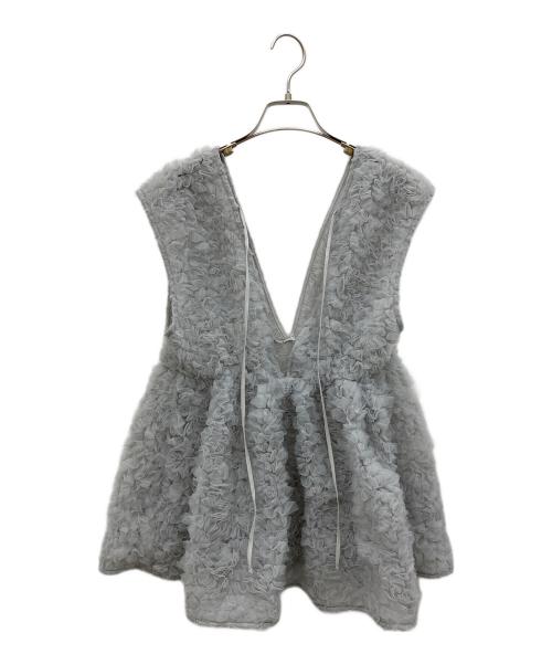 Mystrada（マイストラーダ）Mystrada (マイストラーダ) デコラチュールブラウス グレー サイズ:38の古着・服飾アイテム