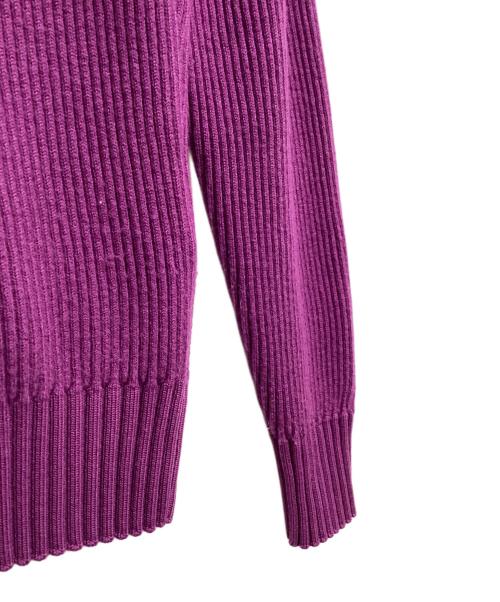 STONE ISLAND（ストーンアイランド）STONE ISLAND (ストーンアイランド) ワッペンリブニットセーター パープル サイズ:Sの古着・服飾アイテム