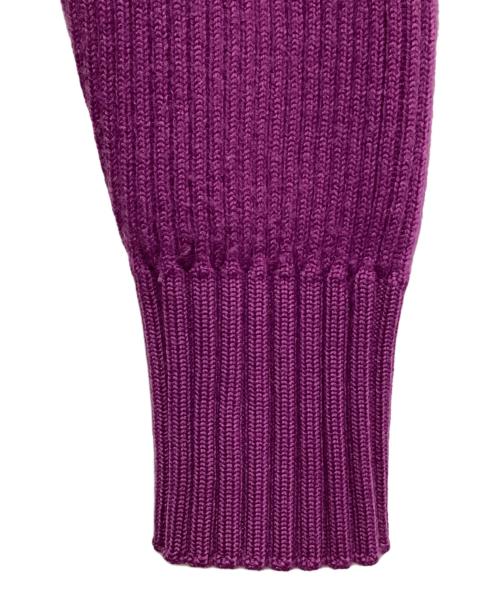 STONE ISLAND（ストーンアイランド）STONE ISLAND (ストーンアイランド) ワッペンリブニットセーター パープル サイズ:Sの古着・服飾アイテム