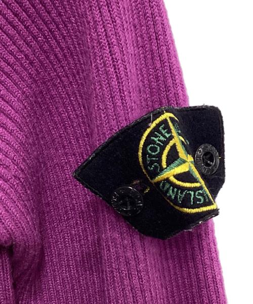 STONE ISLAND（ストーンアイランド）STONE ISLAND (ストーンアイランド) ワッペンリブニットセーター パープル サイズ:Sの古着・服飾アイテム