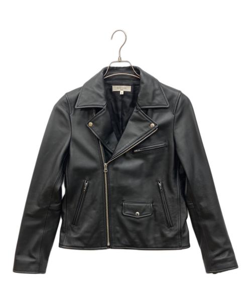 Demi-Luxe Beams（デミルクス ビームス）Demi-Luxe BEAMS (デミルクス ビームス) ラムレザー ライダースジャケット ブラック サイズ:38の古着・服飾アイテム