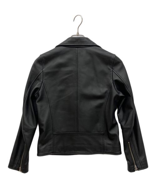 Demi-Luxe Beams（デミルクス ビームス）Demi-Luxe BEAMS (デミルクス ビームス) ラムレザー ライダースジャケット ブラック サイズ:38の古着・服飾アイテム