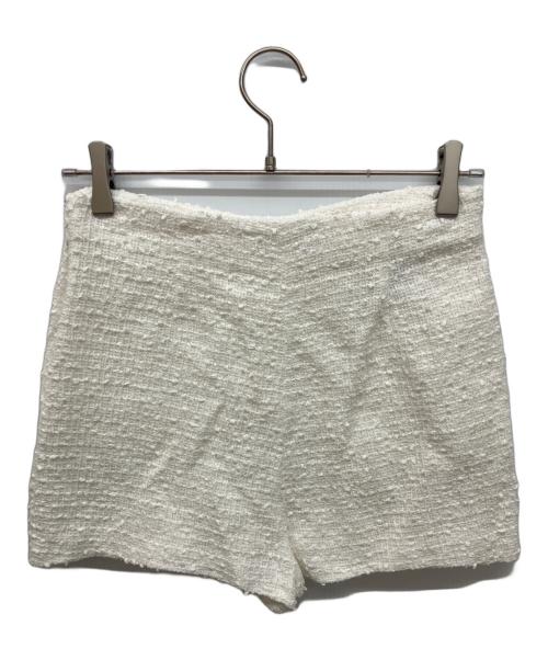 VALENTINO（ヴァレンティノ）VALENTINO (ヴァレンティノ) ミックスツイードキュロット ホワイト サイズ:42の古着・服飾アイテム